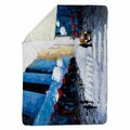 Begin Home Decor 60 x 80 in. Blue Buildings-Sherpa Fleece Blanket 5545-6080-CI242
